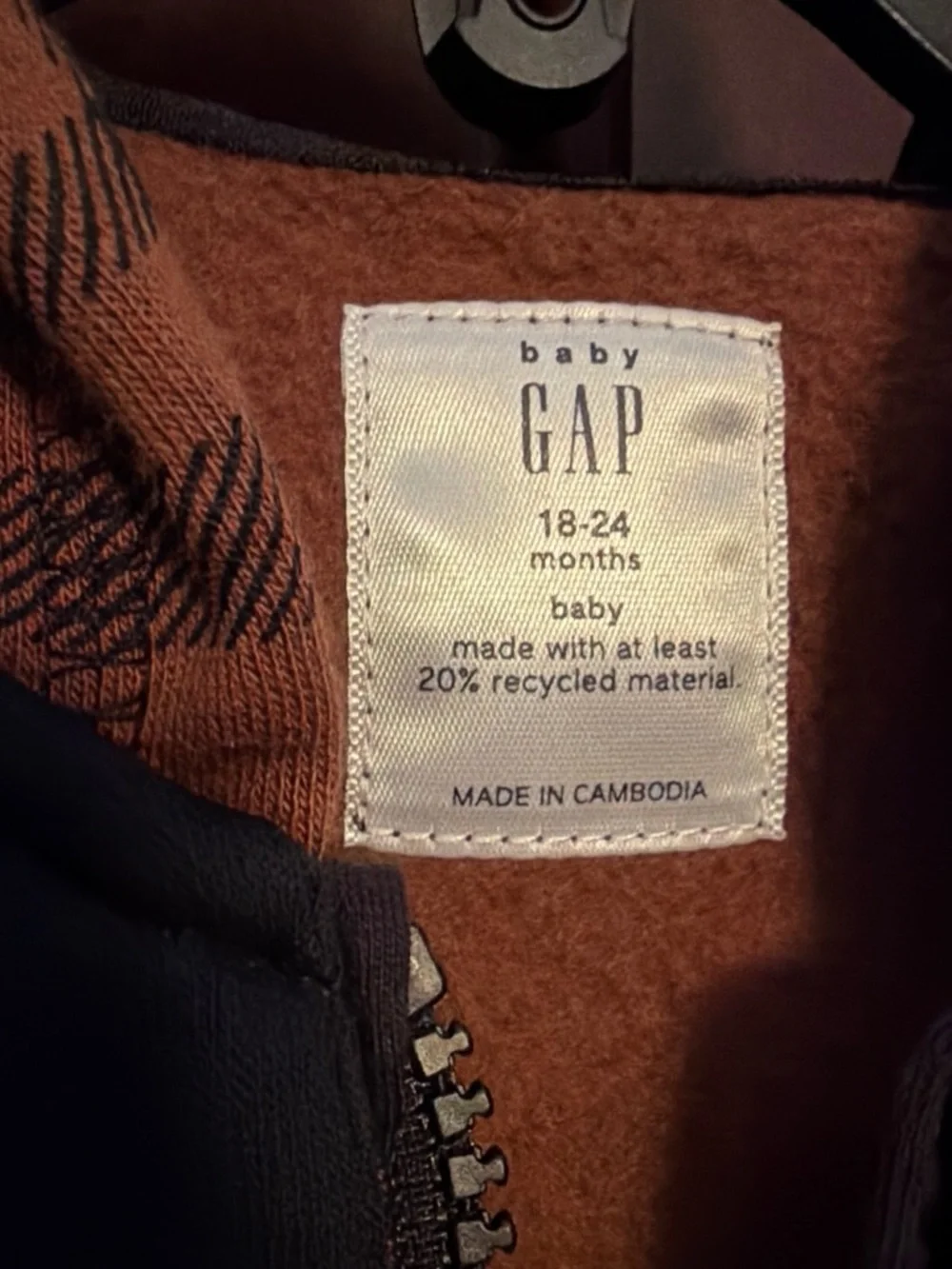 Baby Gap heavy hooded onesie.